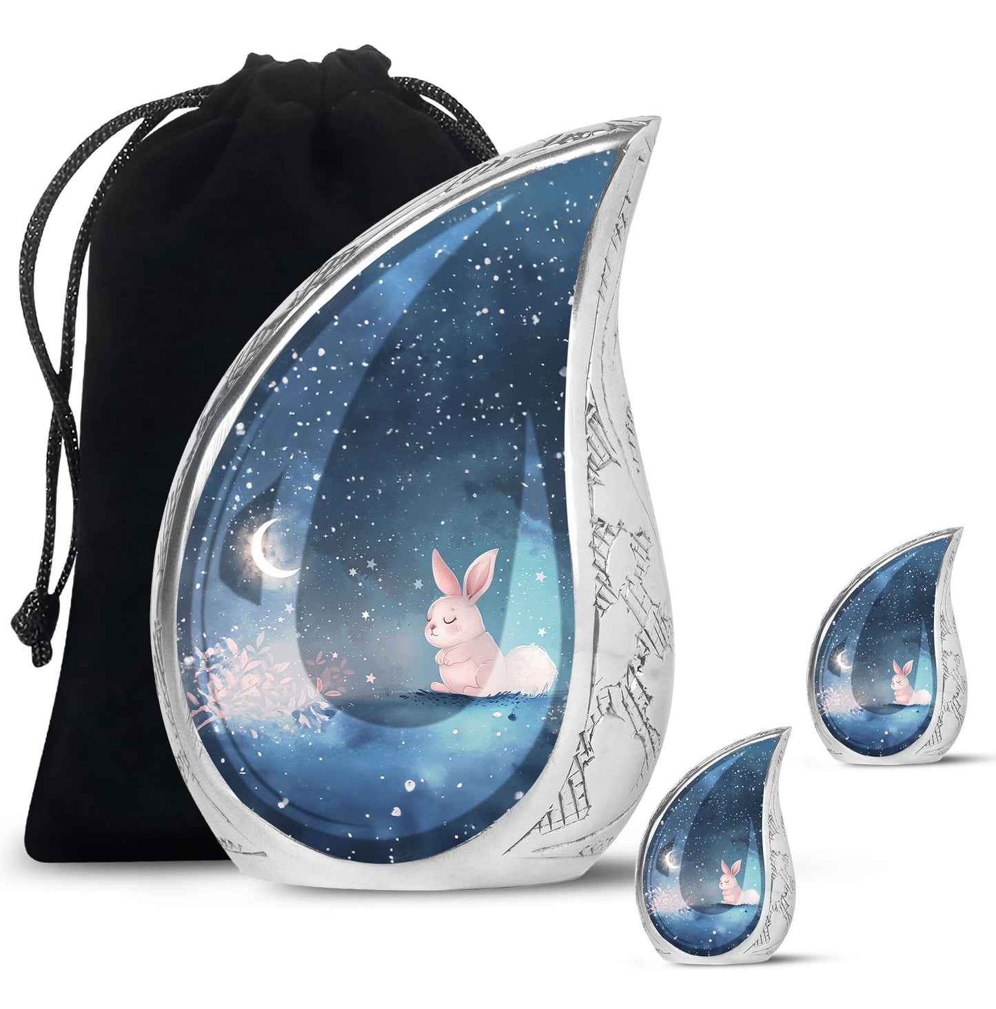 Personalized Rabbit Cremation Urn for Pet Ashes - 10-inch, 200 cu in - Yatskia
