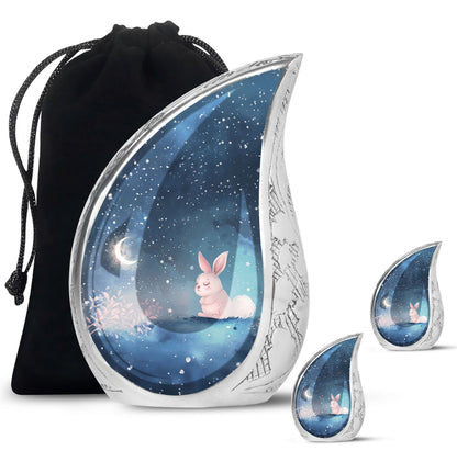 Personalized Rabbit Cremation Urn for Pet Ashes - 10-inch, 200 cu in - Yatskia