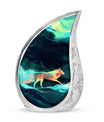 Colorful Wolf Cremation Urn for Human Ashes - Urn for Mom and Dad