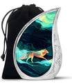 Colorful Wolf Cremation Urn for Human Ashes - Urn for Mom and Dad