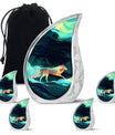 Colorful Wolf Cremation Urn for Human Ashes - Urn for Mom and Dad