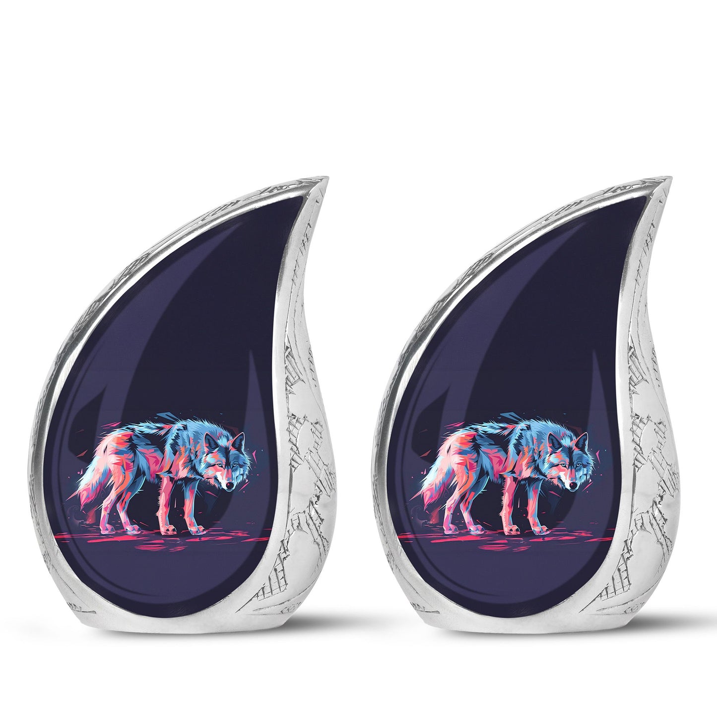 Personalized Wolf Cremation Urn for Mom - 10-inch, 200 cu in - Yatskia