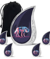 Neon Wolf Cremation Urns For Human Ashes - Memorial Urn for Mom & Dad