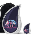 Neon Wolf Cremation Urns For Human Ashes - Memorial Urn for Mom & Dad
