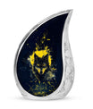 Black and Gold Wolf Urn for Human Ashes - Large For Urn Mom