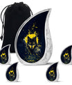 Black and Gold Wolf Urn for Human Ashes - Large For Urn Mom
