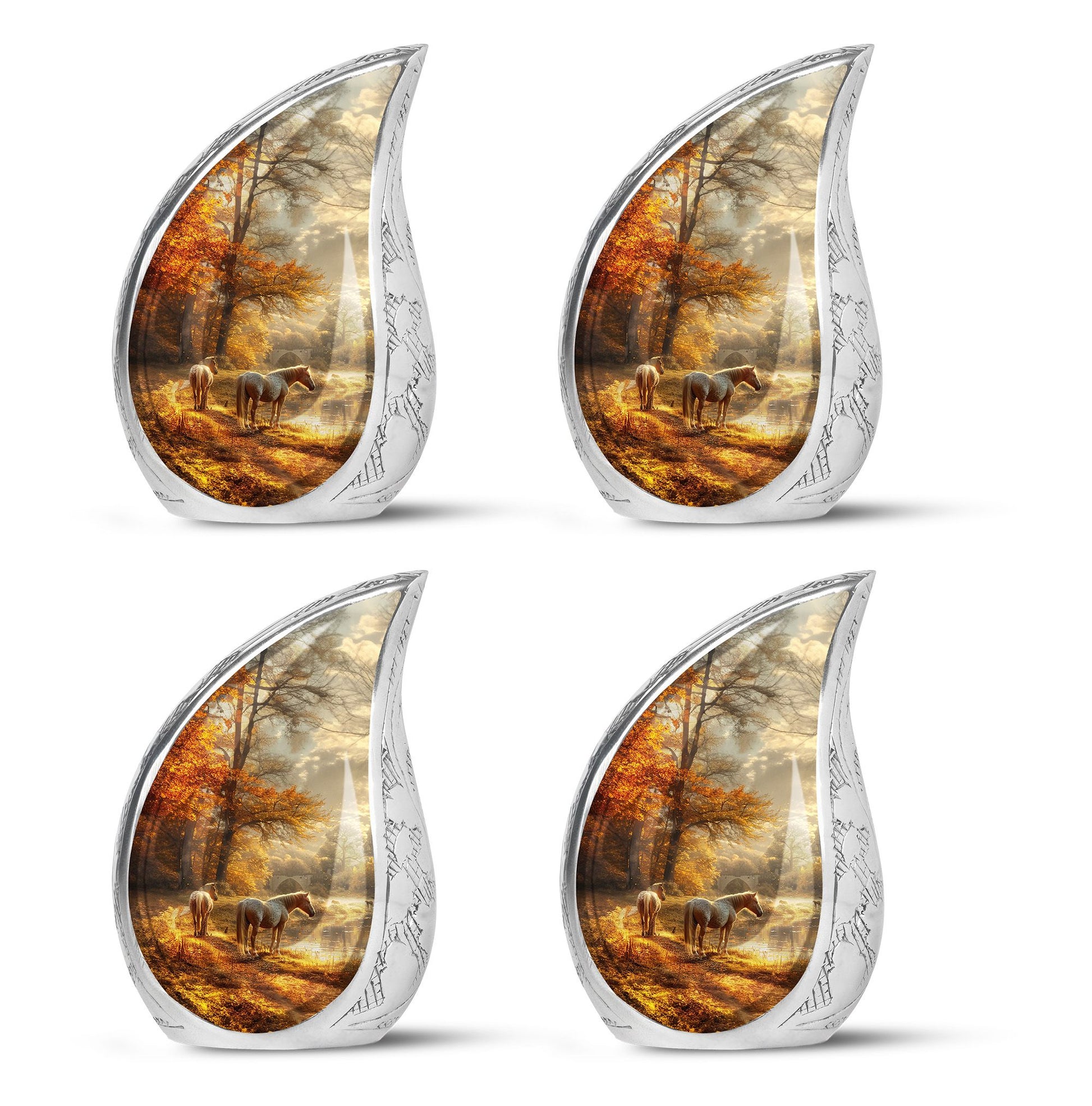 Horse Meadow Cremation Urn for Human Ashes - Memorial Urn for Mom and Dad