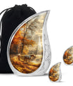 Horse Meadow Cremation Urn for Human Ashes - Memorial Urn for Mom and Dad