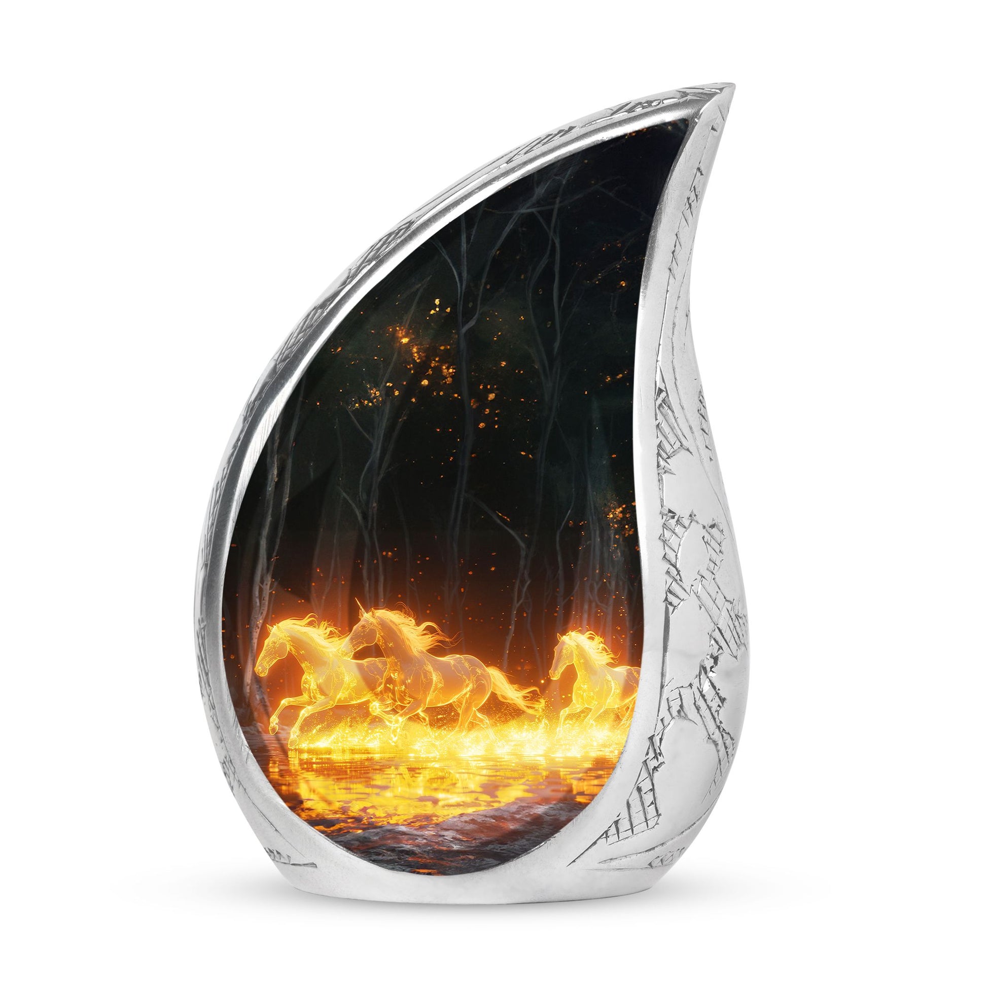 Luminous Ember Gallop Horse Cremation Urns For Human Ashes - Large Urn Mom