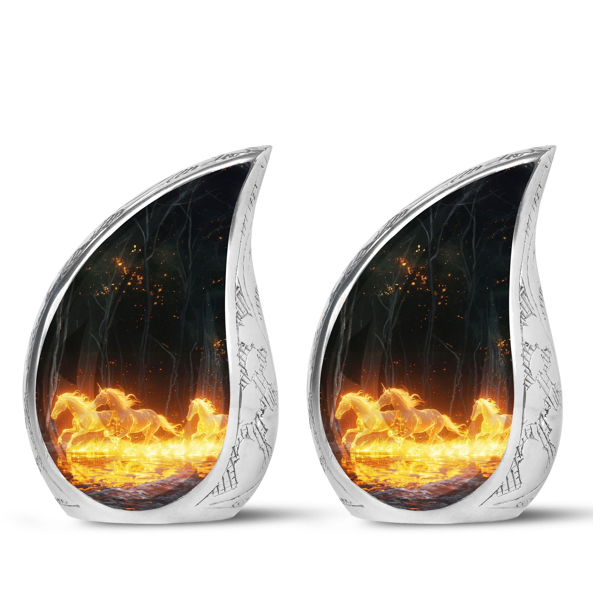 Luminous Ember Gallop Horse Cremation Urns For Human Ashes - Large Urn Mom