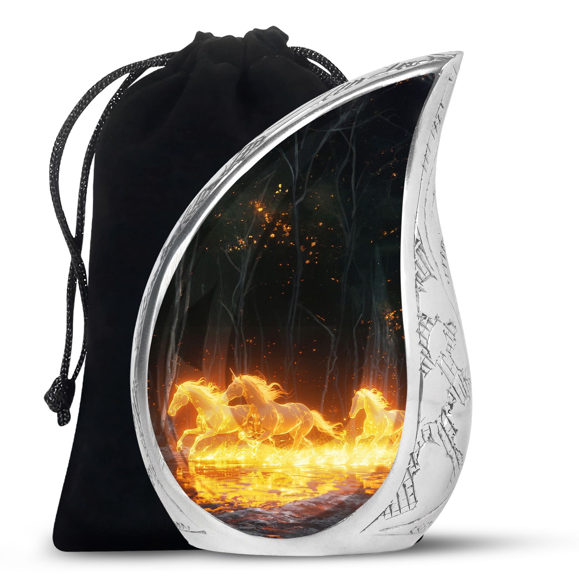Luminous Ember Gallop Horse Cremation Urns For Human Ashes - Large Urn Mom