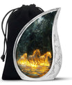 Fiery River Steeds Horse Cremation Urn For Human Ashes - Funeral Urns