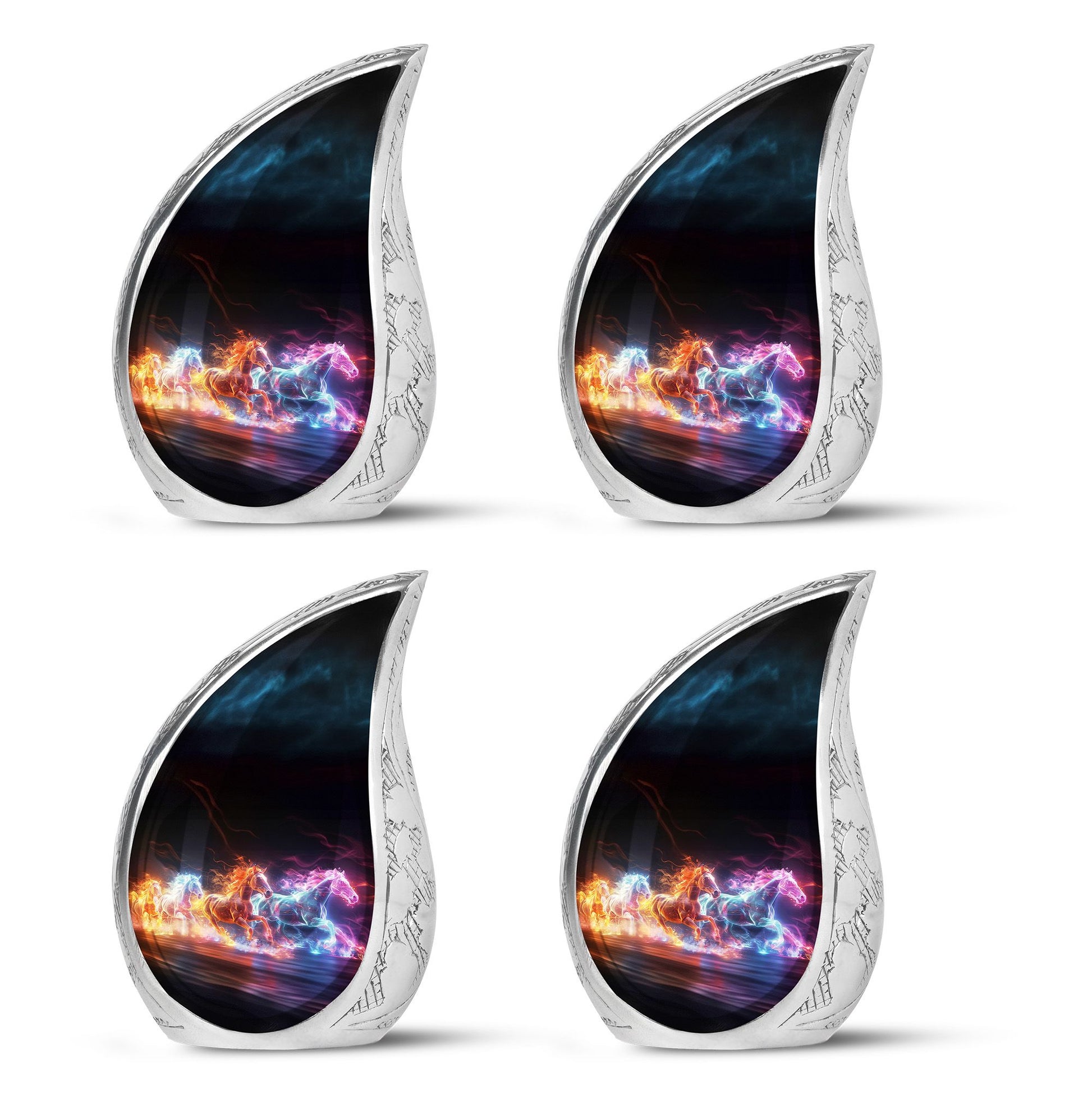 Running Horses Cremation Urns For Human Ashes - Burial Urns For Adult