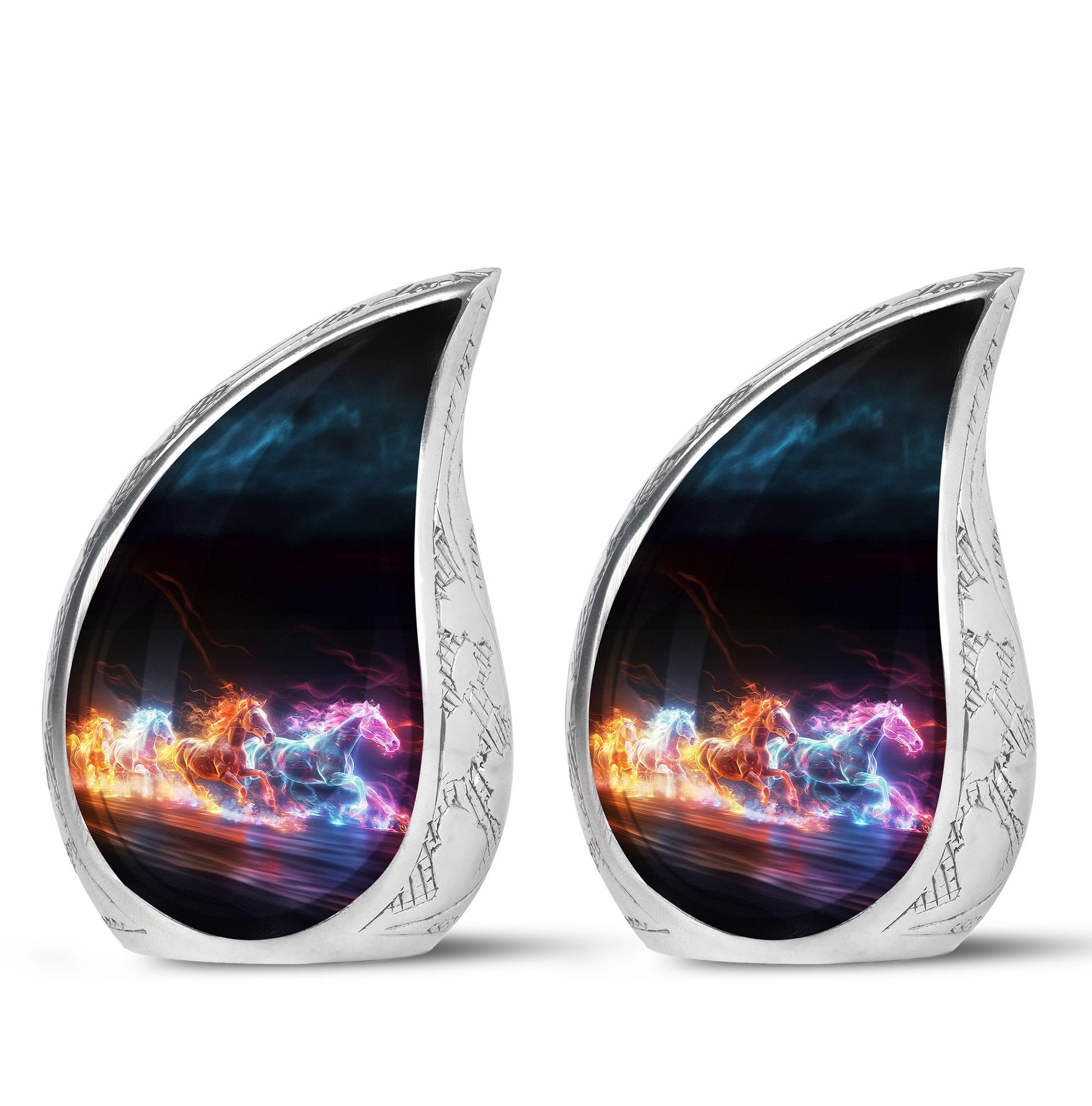 Running Horses Cremation Urns For Human Ashes - Burial Urns For Adult