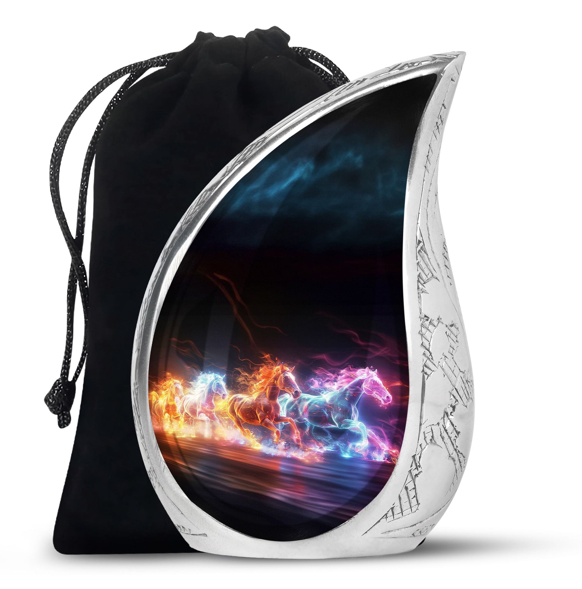 Running Horses Cremation Urns For Human Ashes - Burial Urns For Adult