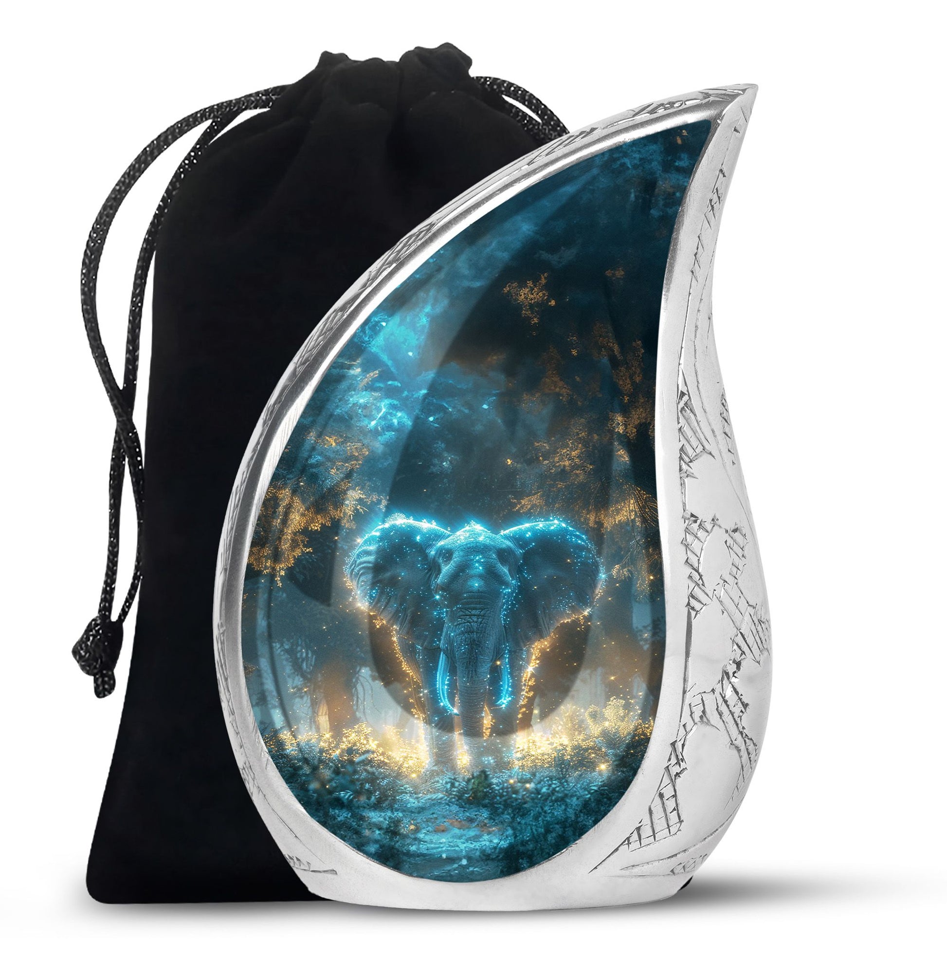 Blue Elephant Cremation Urn for Human Ashes - Cremation Urns For Adults