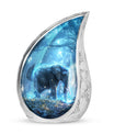 Blue Elephant Galaxy Cremation Urns For Human Ashes - Urns For Men & Women