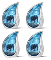 Blue Elephant Galaxy Cremation Urns For Human Ashes - Urns For Men & Women