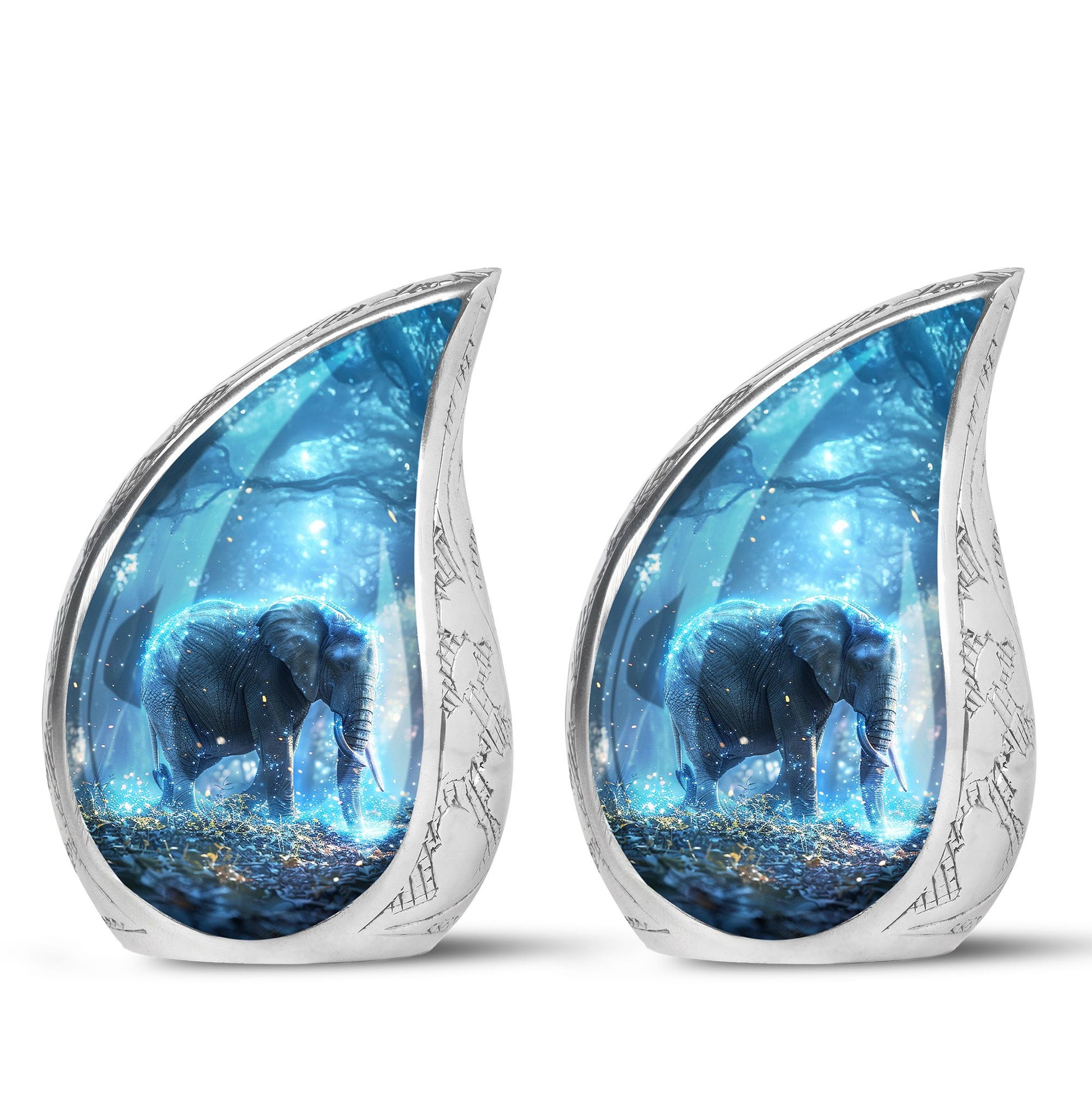 Blue Elephant Galaxy Cremation Urns For Human Ashes - Urns For Men & Women