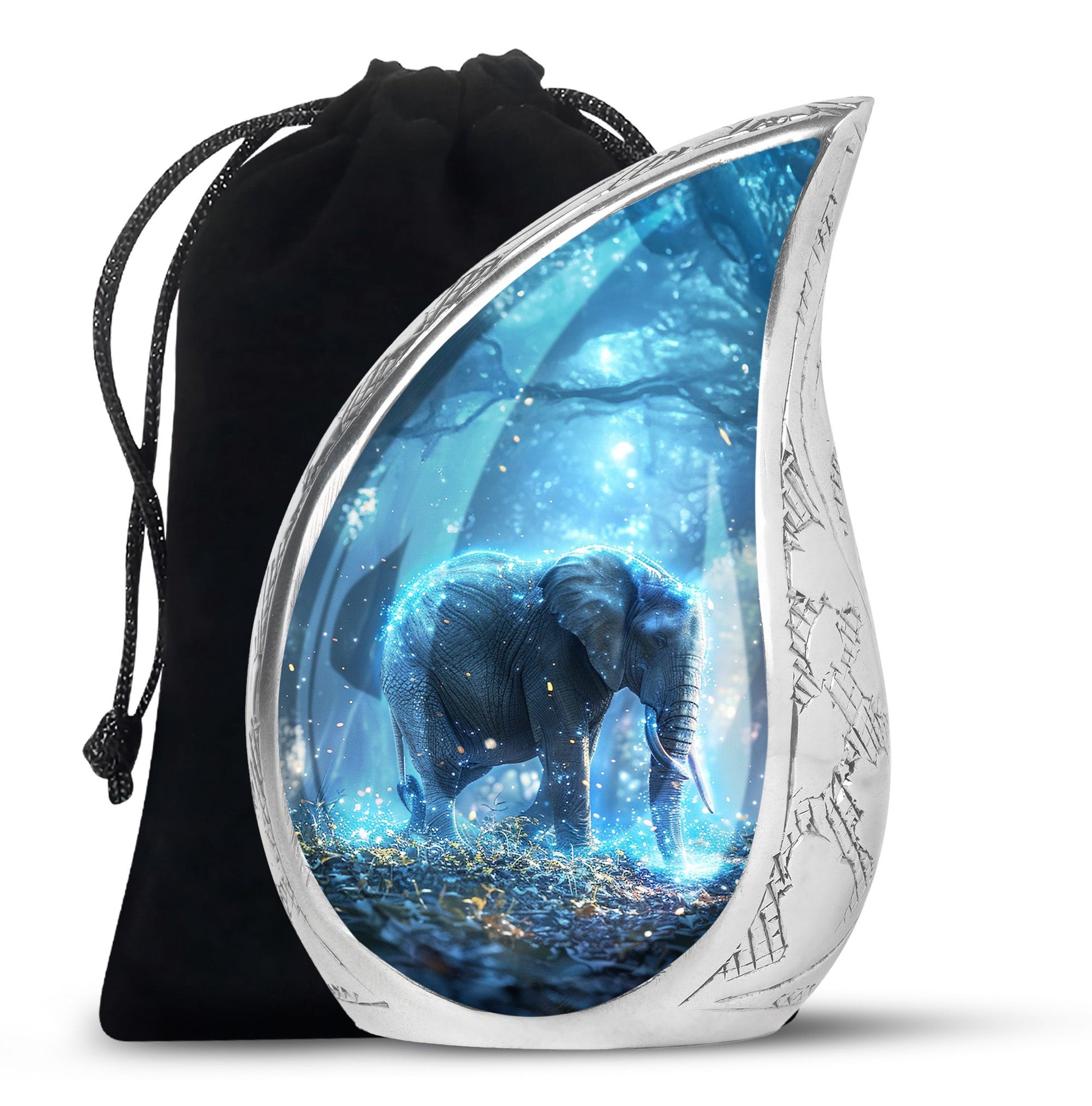 Blue Elephant Galaxy Cremation Urns For Human Ashes - Urns For Men & Women