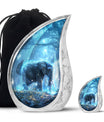 Blue Elephant Galaxy Cremation Urns For Human Ashes - Urns For Men & Women