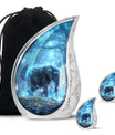 Blue Elephant Galaxy Cremation Urns For Human Ashes - Urns For Men & Women