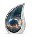 Majestic Elephant Night Forest Design - Funeral Urns For Men & Women