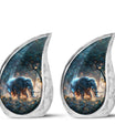Majestic Elephant Night Forest Design - Funeral Urns For Men & Women