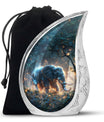 Majestic Elephant Night Forest Design - Funeral Urns For Men & Women
