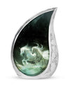 White Unicorn Black Urn - Cremation Urns For Adult Ashes Women