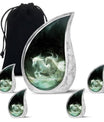 White Unicorn Black Urn - Cremation Urns For Adult Ashes Women