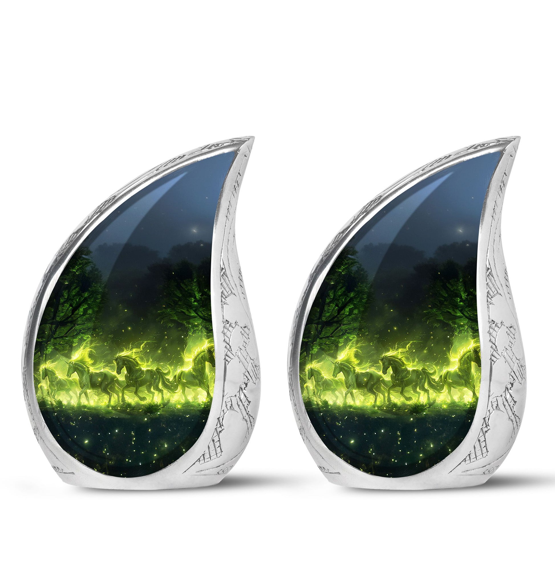 Majestic Green Unicorn Cremation Urn - Urns For Women Ashes