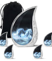 White Horse Cremation Urn - Adult Urns For Human Ashes Women
