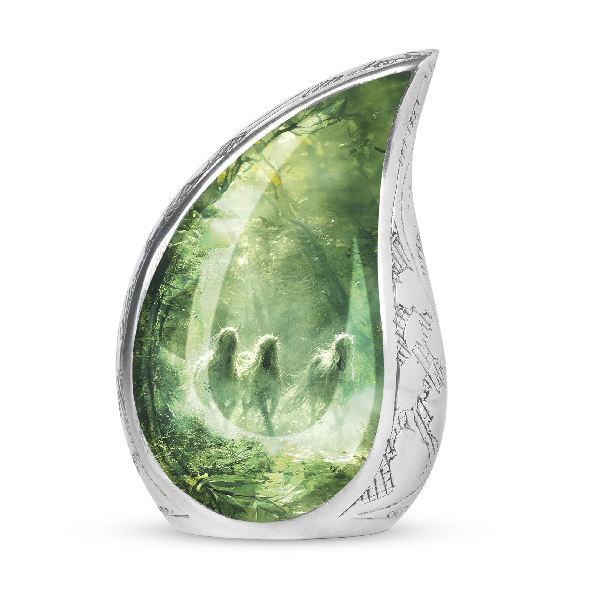 Unicorn In Forest Urn - Large Urn For Ashes For Women