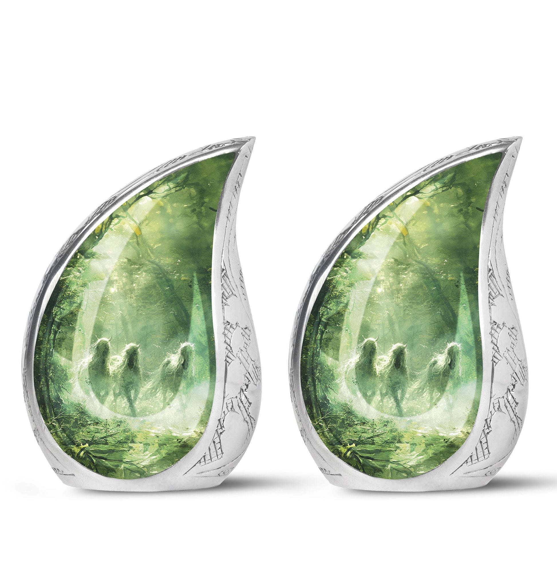 Unicorn In Forest Urn - Large Urn For Ashes For Women