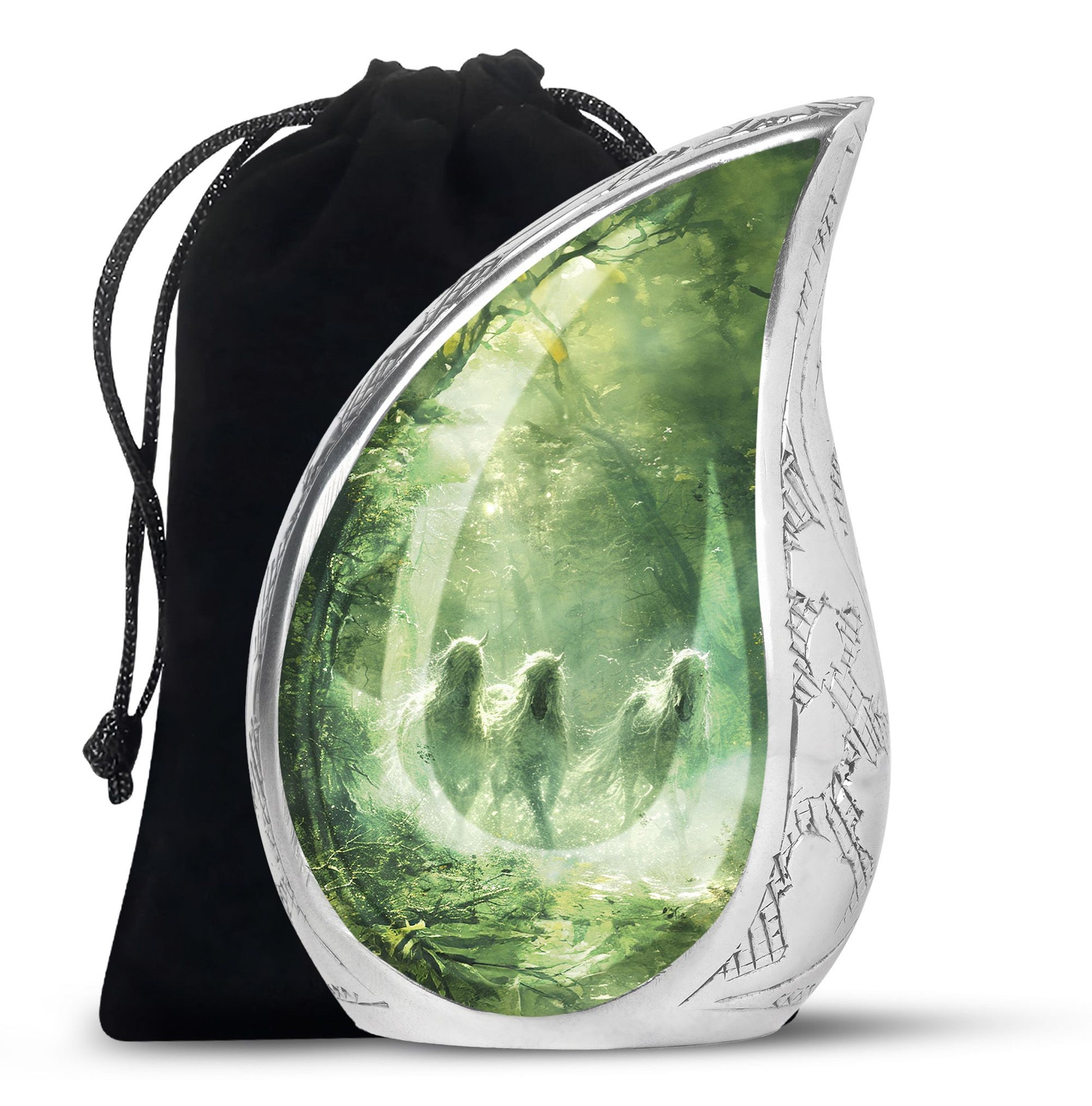 Unicorn In Forest Urn - Large Urn For Ashes For Women