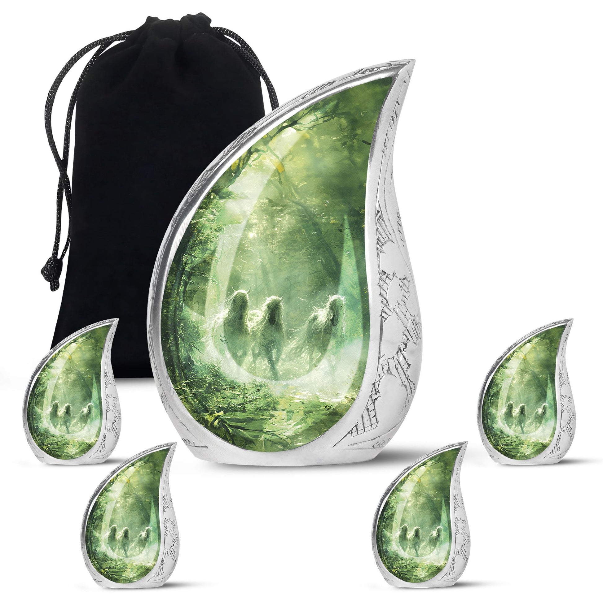 Unicorn In Forest Urn - Large Urn For Ashes For Women