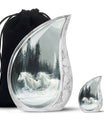 White Horse & Snow Urn - Urns For Human Ashes Adult Large