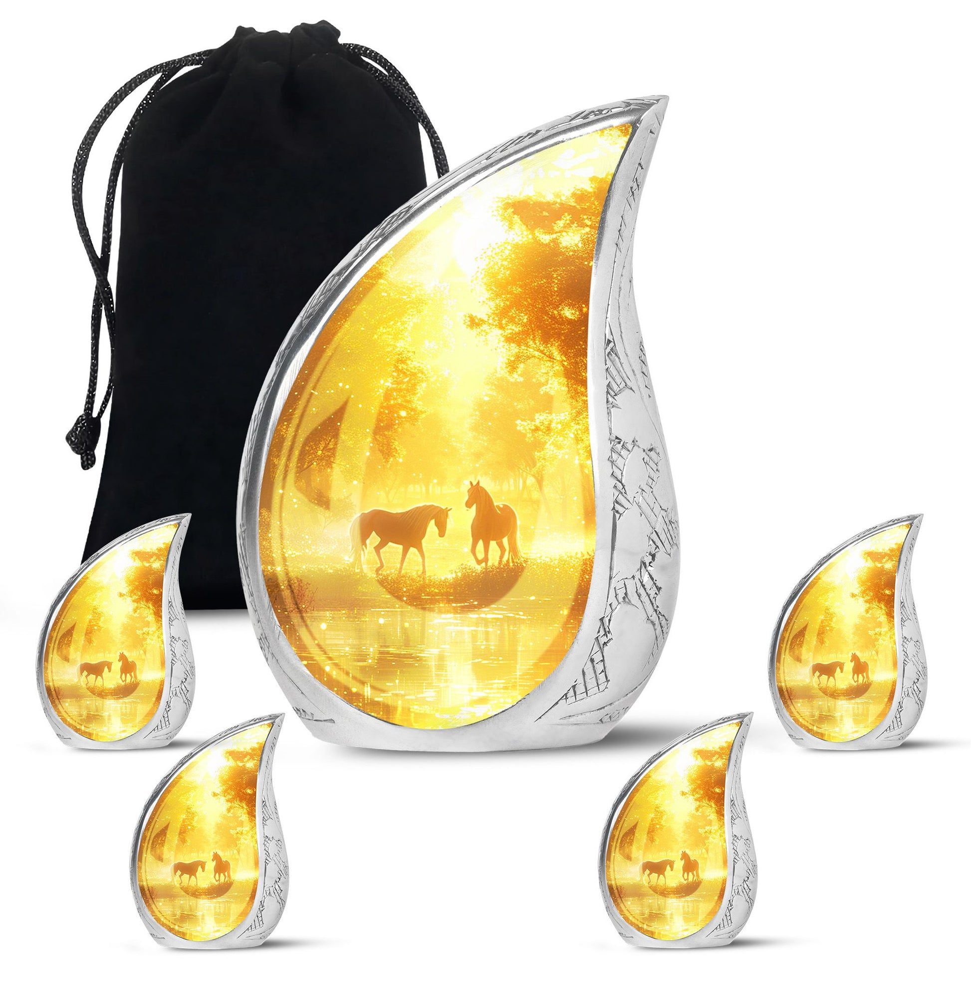 Golden Forest Serenity Cremation Urns For Human Ashes - Funeral Urn