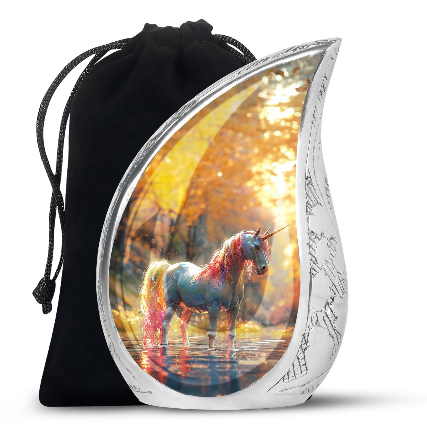 Personalized Horse Cremation Urn for Human Ashes - 10-inch, 200 cu in - Yatskia
