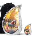 Autumn Magic Horse Cremation Urns For Human Ashes - Funeral Urns For Adult