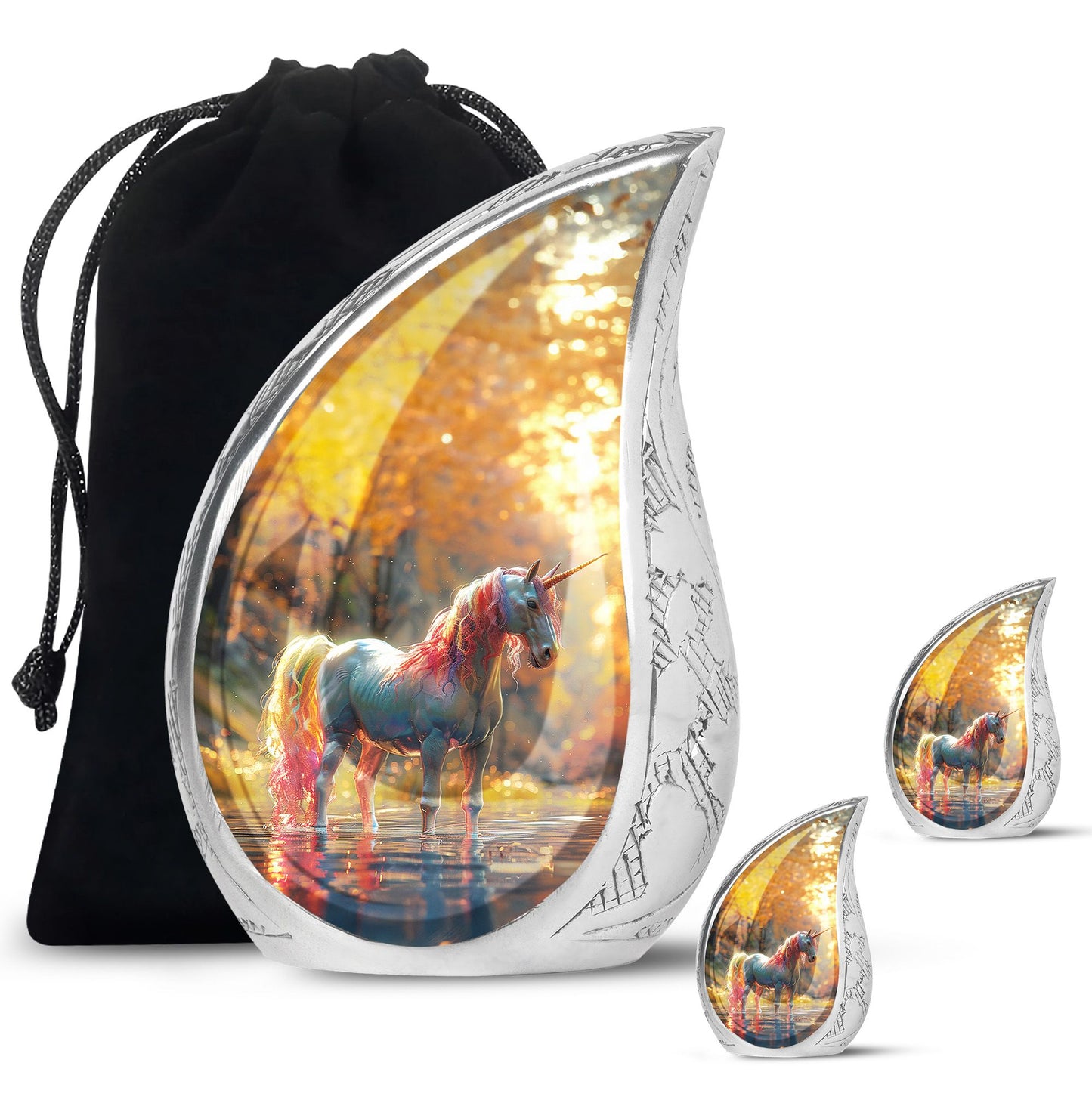 Personalized Horse Cremation Urn for Human Ashes - 10-inch, 200 cu in - Yatskia