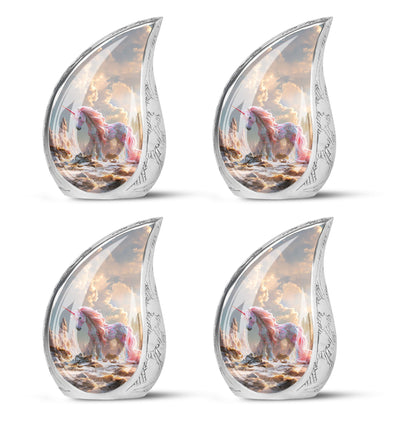 Personalized Unicorn Memorial Urn for Human Ashes - 10-inch, 200 cu in - Yatskia