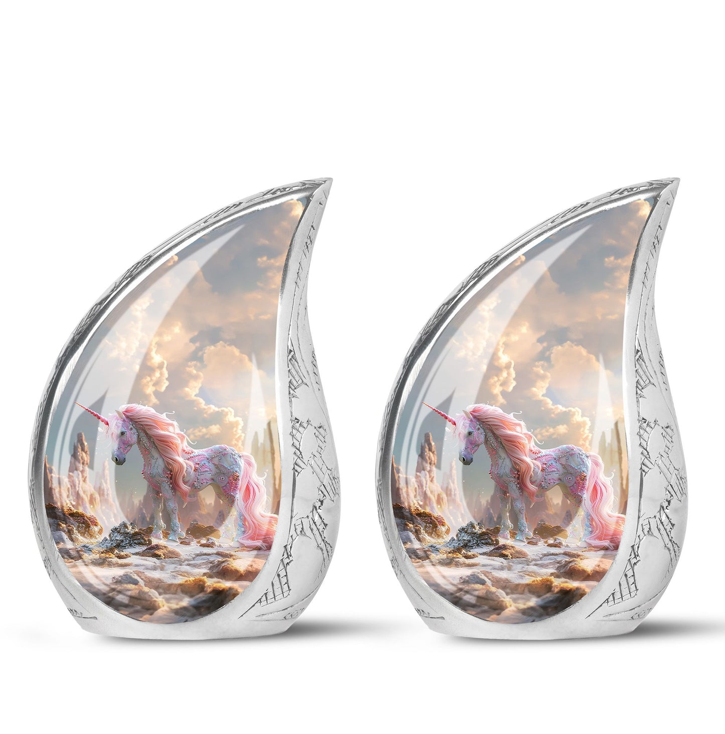 Personalized Unicorn Memorial Urn for Human Ashes - 10-inch, 200 cu in - Yatskia