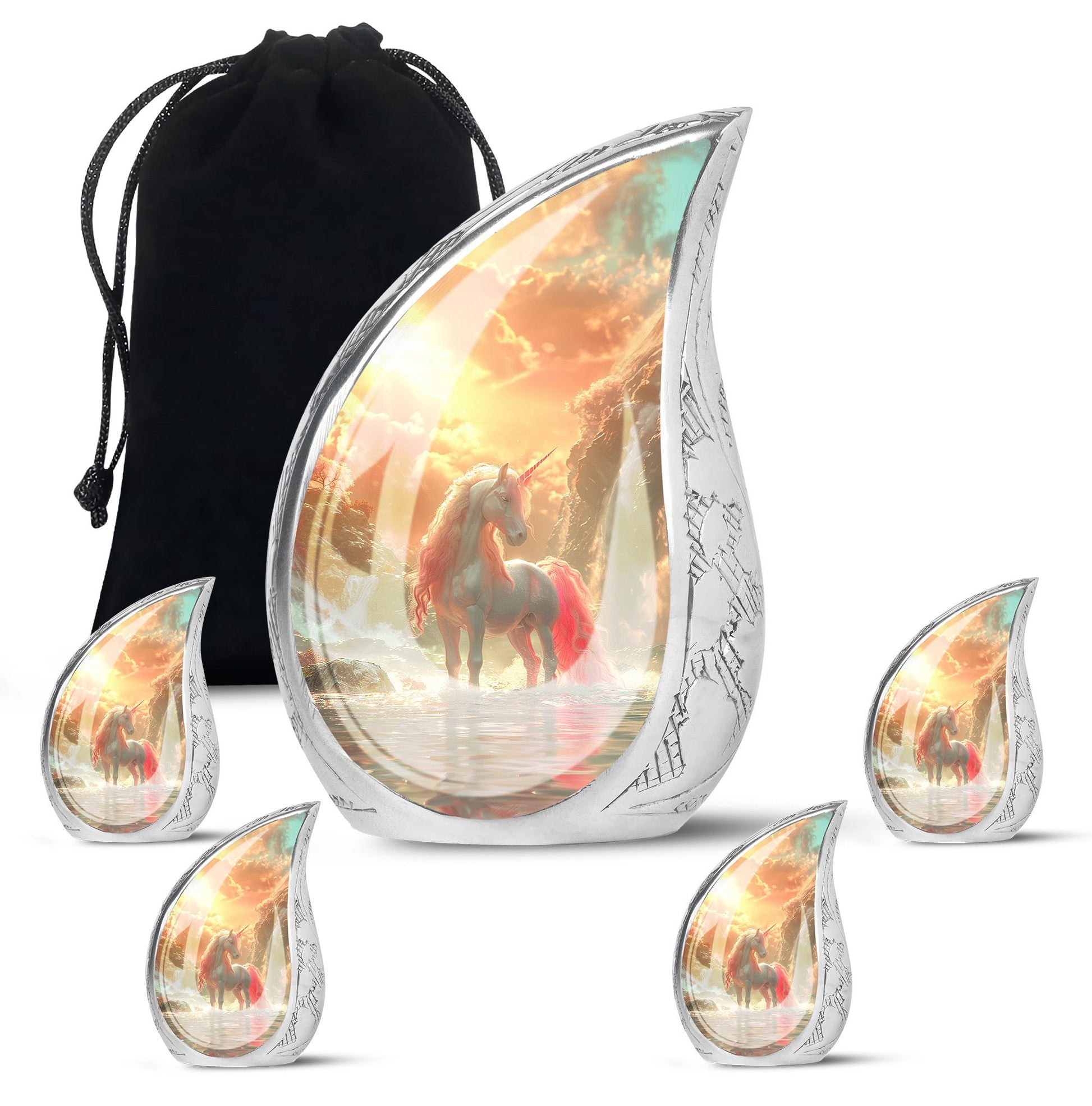 Mystical Dawn Unicorn Cremation Urns For Human Ashes - Large Urn For Mom