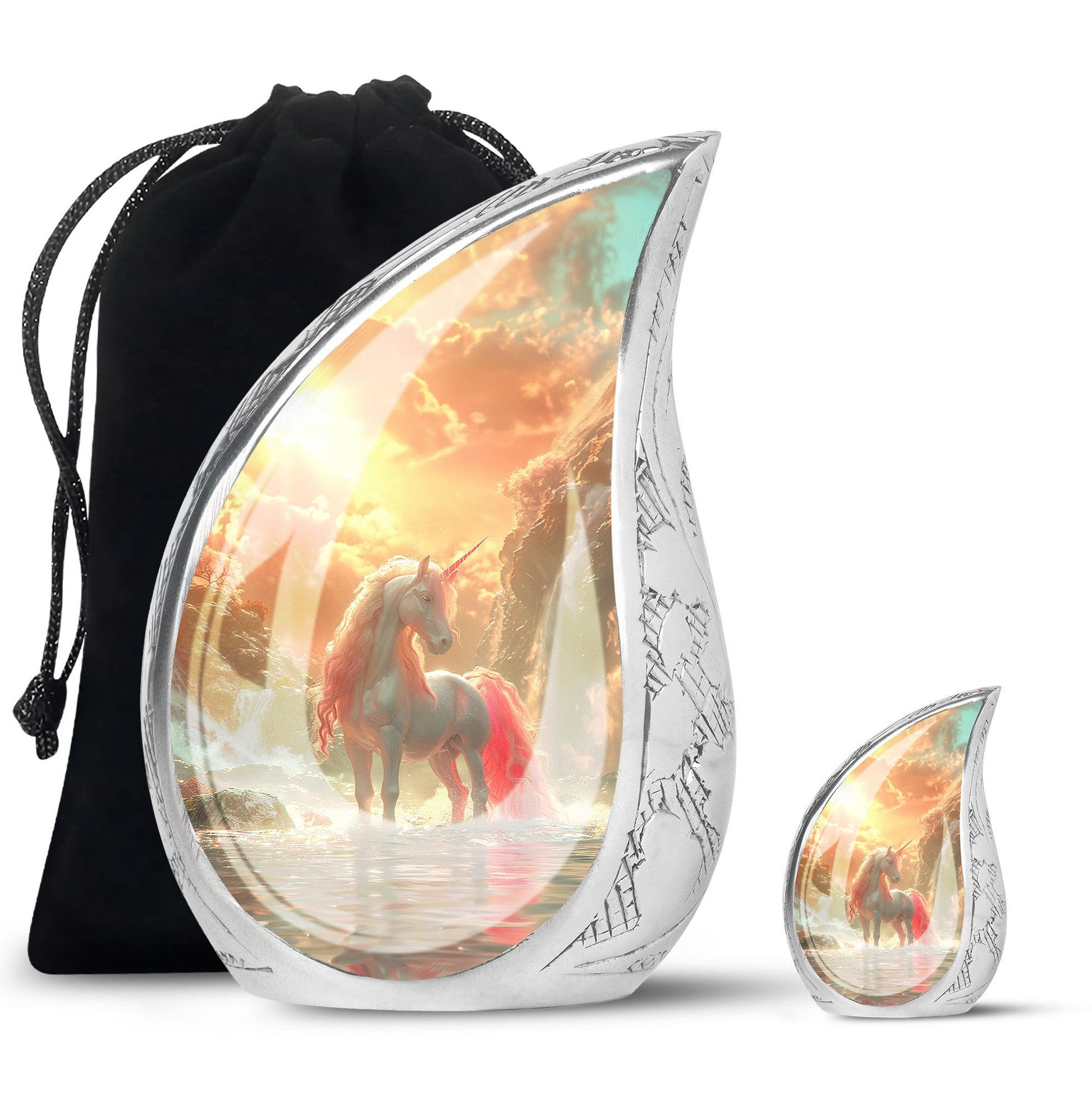 Mystical Dawn Unicorn Cremation Urns For Human Ashes - Large Urn For Mom