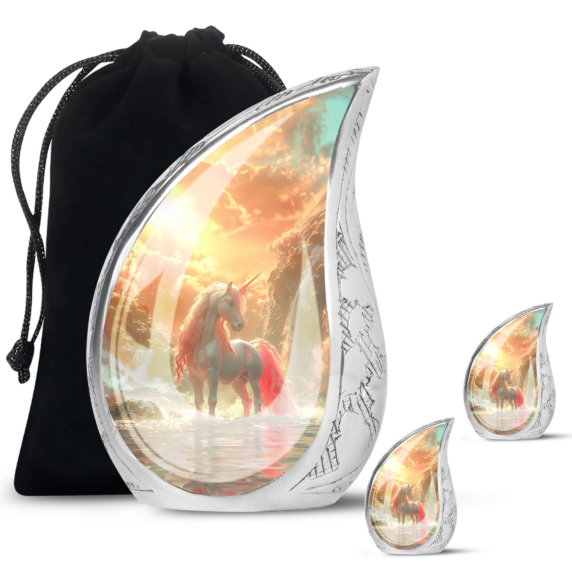 Mystical Dawn Unicorn Cremation Urns For Human Ashes - Large Urn For Mom