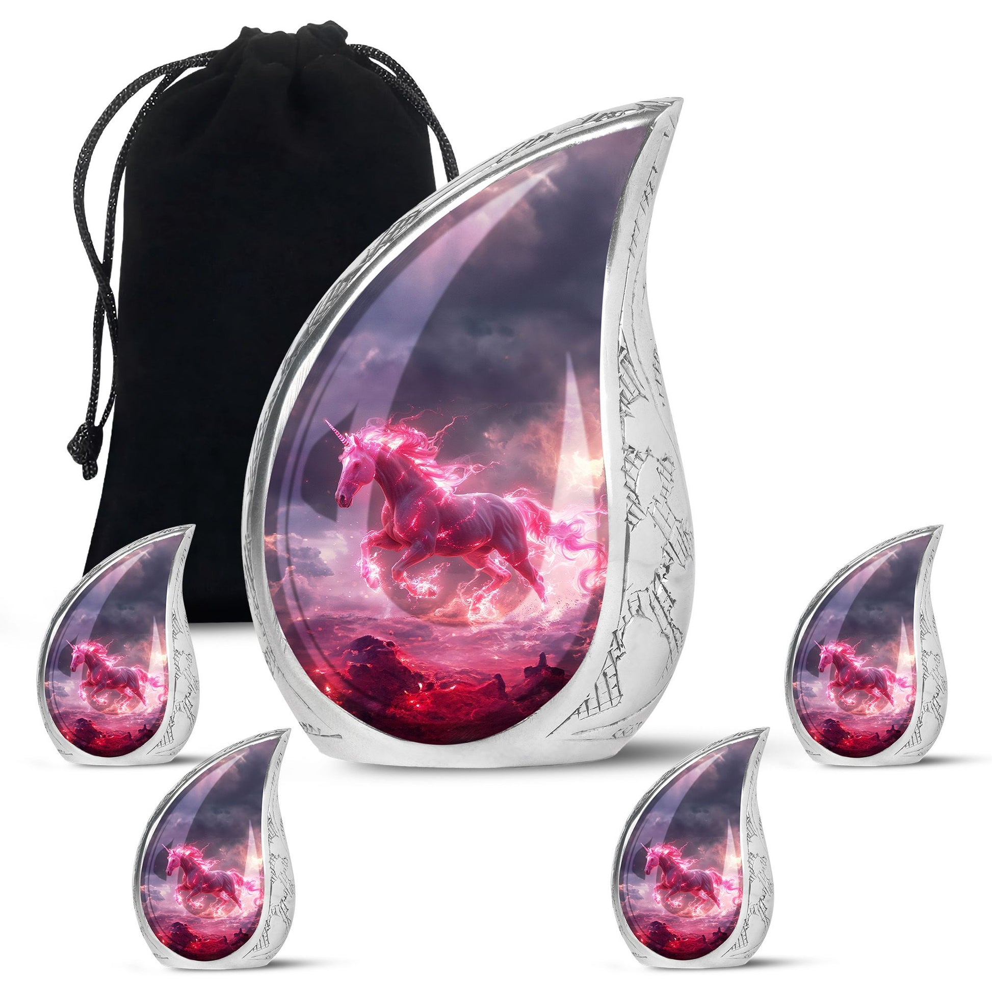 Neon Unicorn Cremation Urns For Human Ashes - Funeral Urns For Men