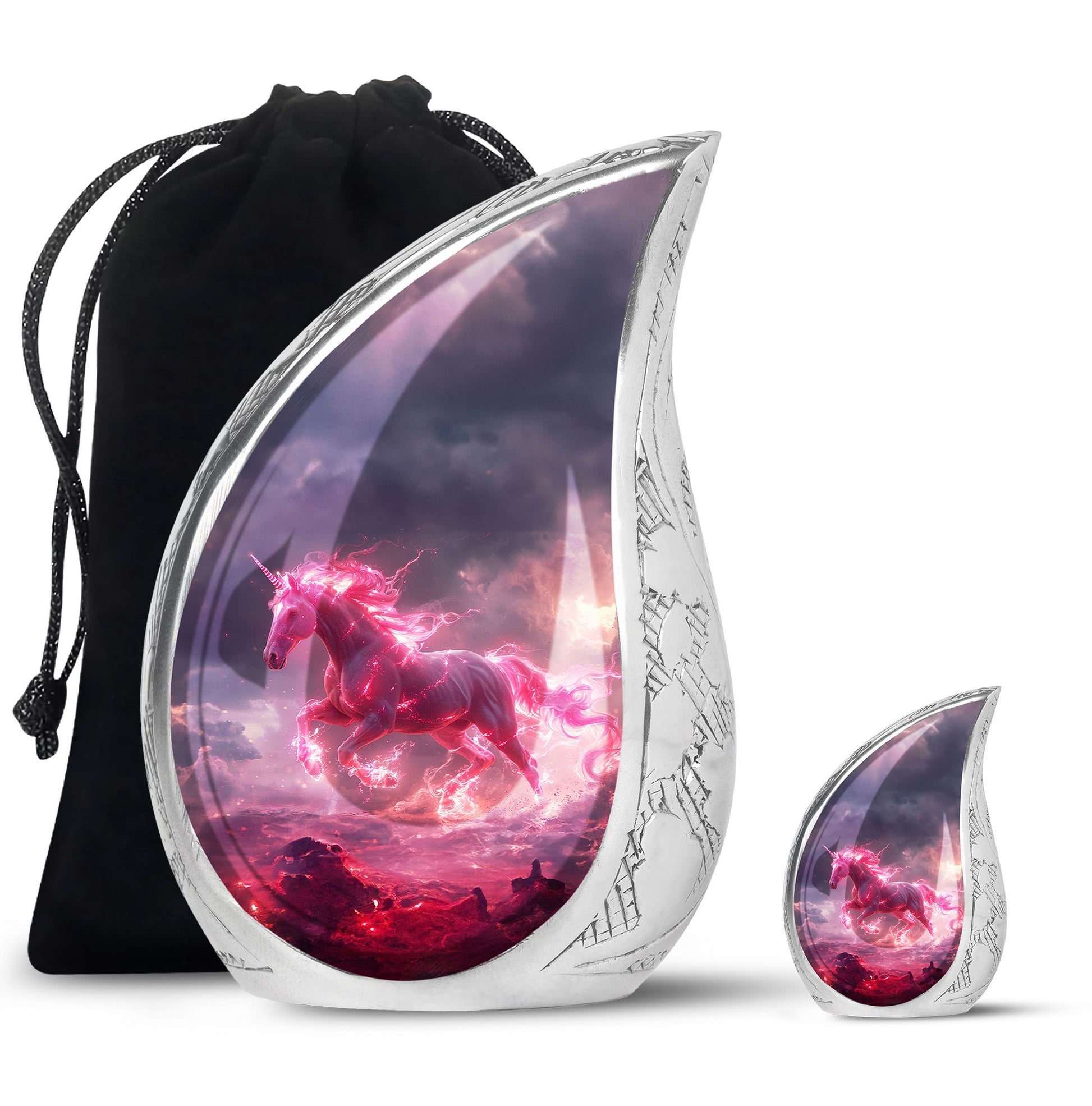 Neon Unicorn Cremation Urns For Human Ashes - Funeral Urns For Men