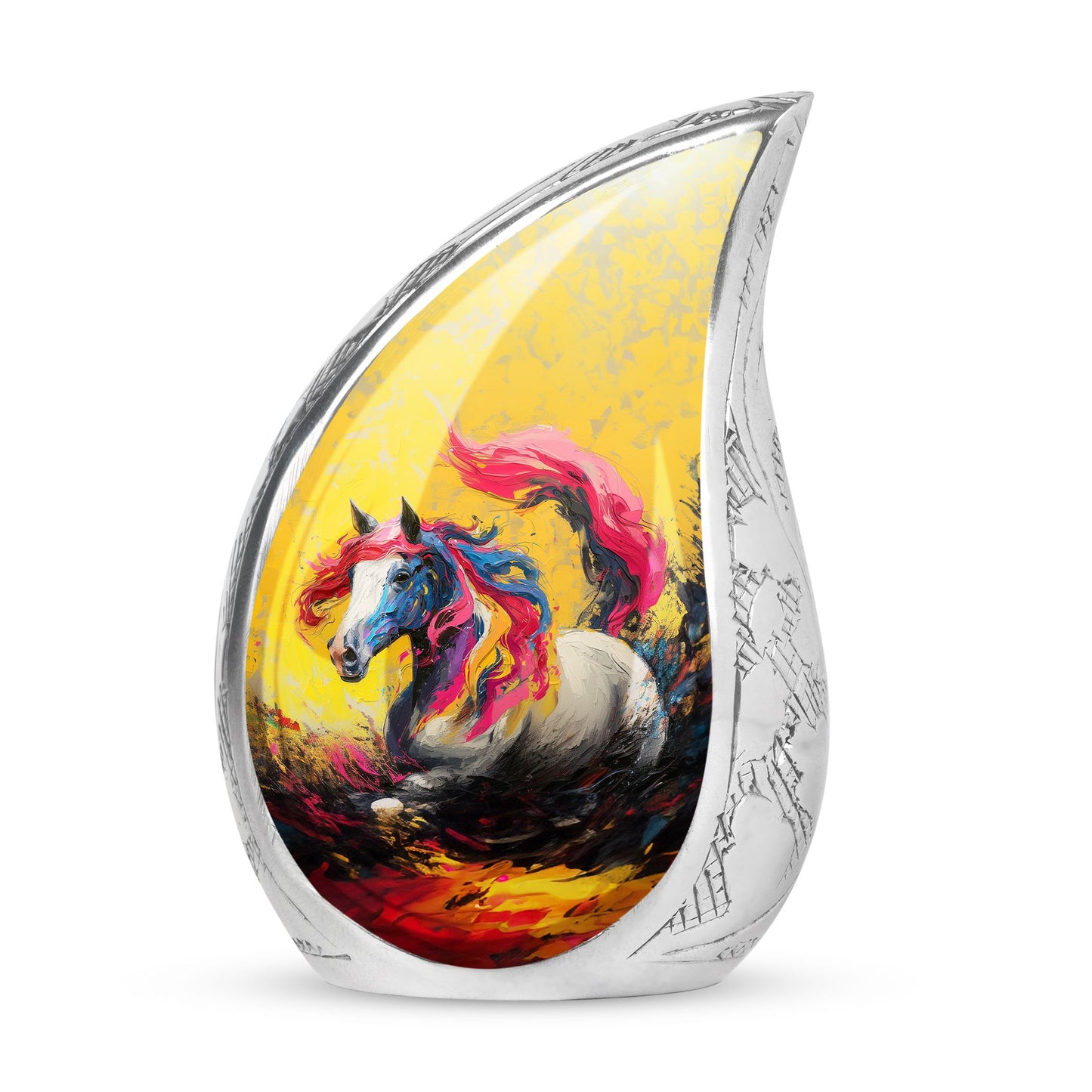Personalized Horse Cremation Urn for Adult - 10-inch, 200 cu in - Yatskia